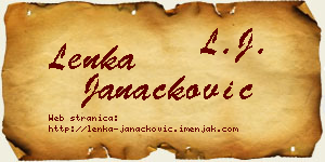 Lenka Janaćković vizit kartica